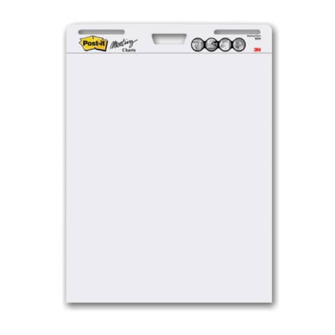 Blocco di fogli da parete Post-it® Super Sticky 63,5x77,5 cm bianco Conf. 2 pezzi - 559